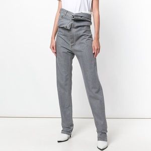 Y/PROJECT HIGH WAISTED BUTTON UP JEANS